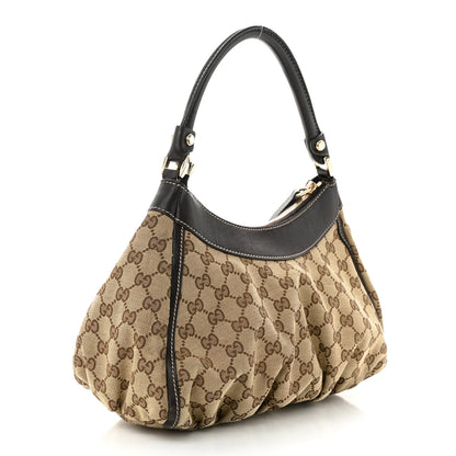 Gucci Monogram Medium D Gold Ring Hobo Dark Brown 3 of 11