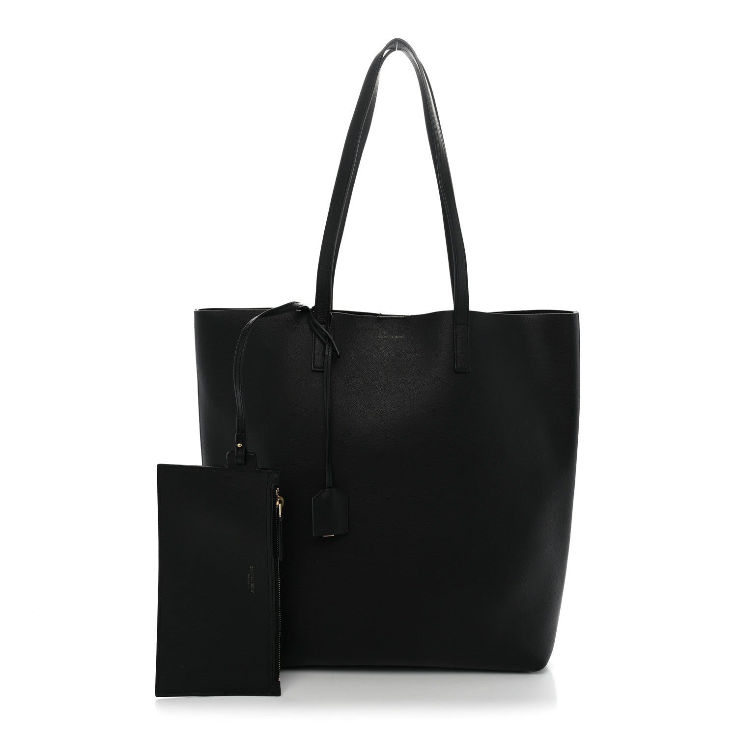Saint Laurent Calfskin North-South Shopping Tote Black 3 of 14