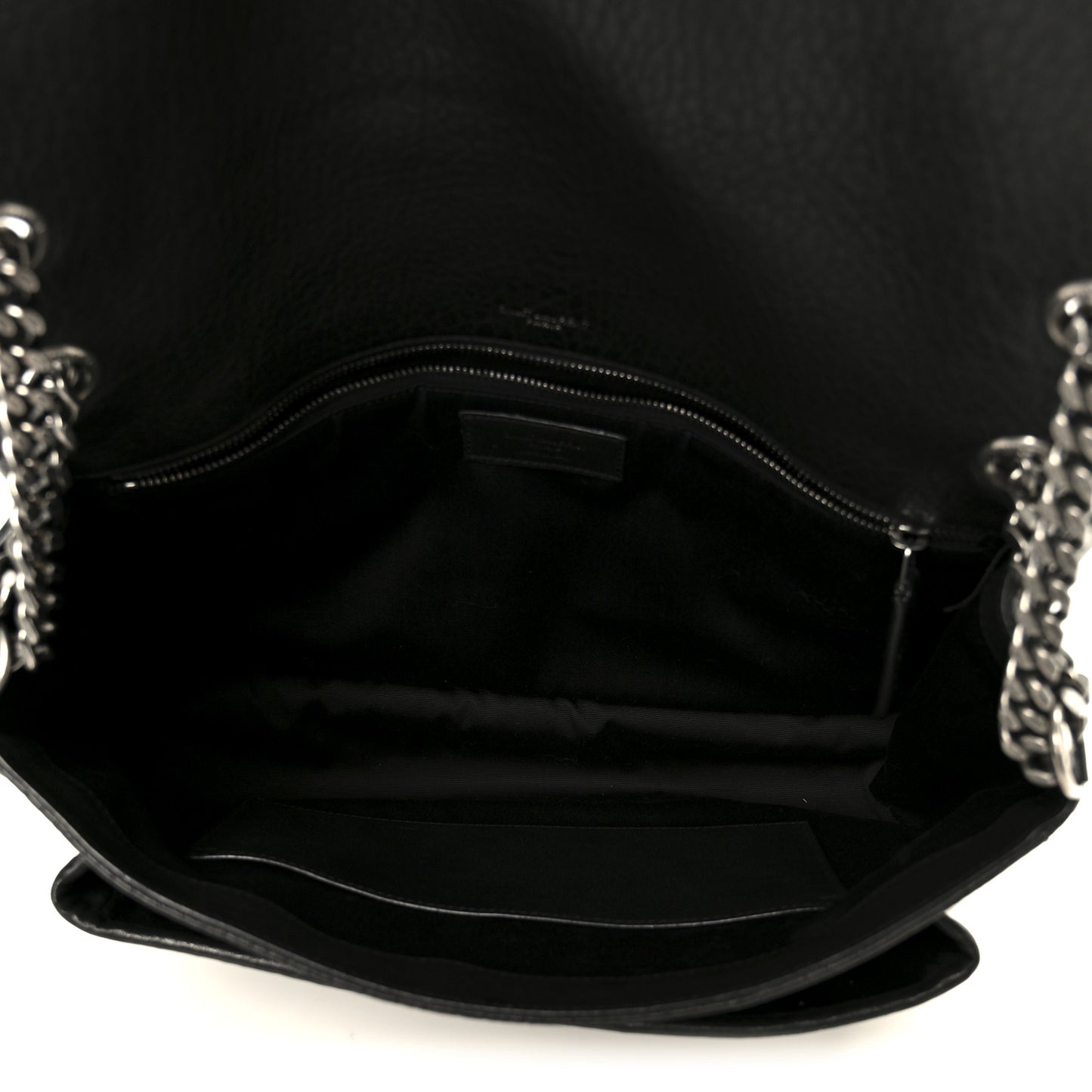 Grained Lambskin Monogram Large Niki Chain Satchel Black