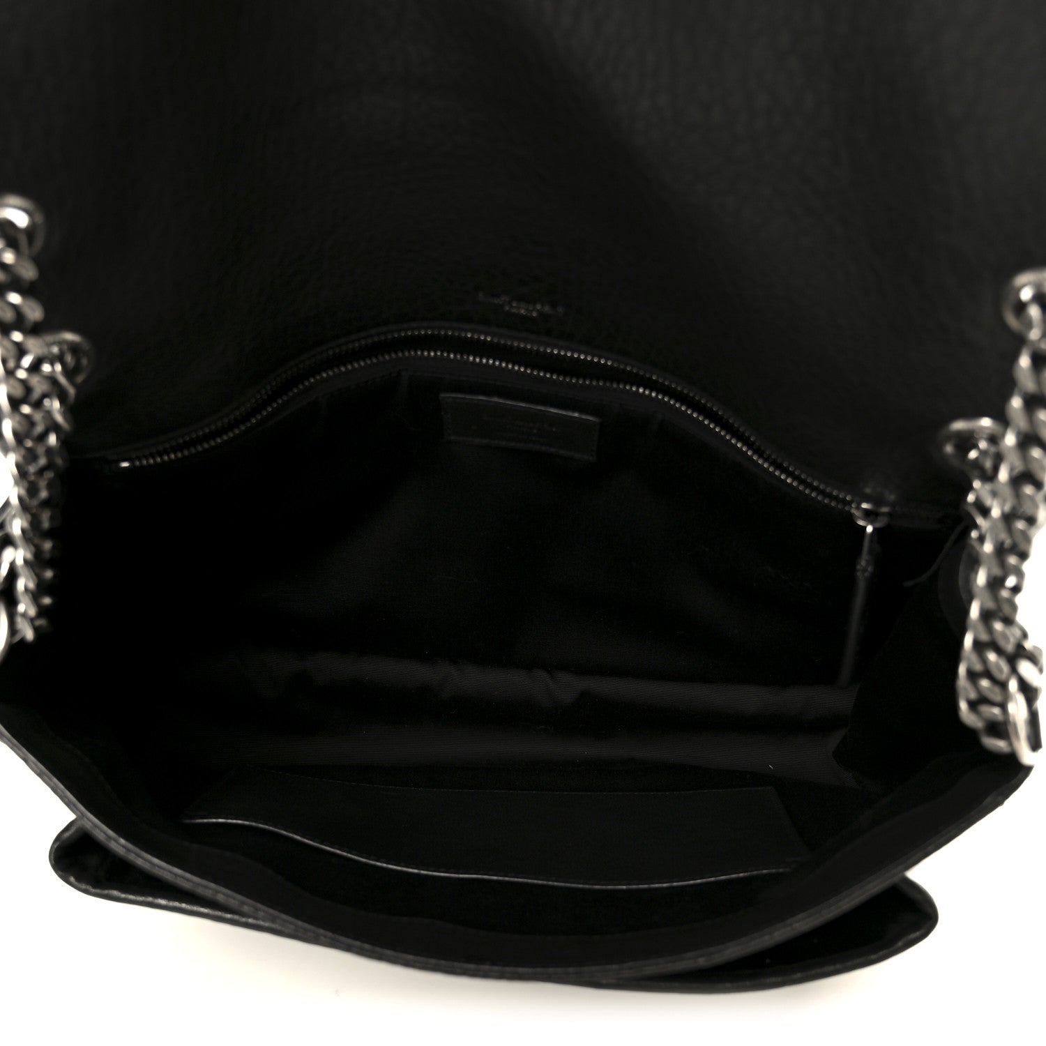 Saint Laurent Grained Lambskin Monogram Large Niki Chain Satchel Black 5 of 11
