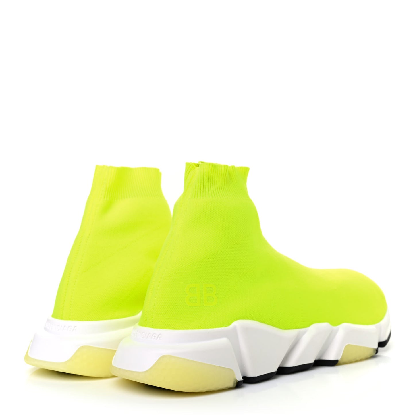 Neoprene Knit Mens Speed Sneakers 44 Yellow Fluo
