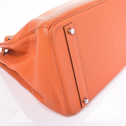 Hermes Taurillon Clemence Birkin 40 Orange 6 of 35