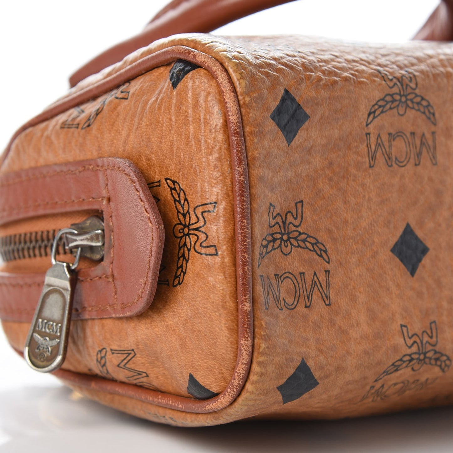 Visetos Mini Boston Bag Cognac