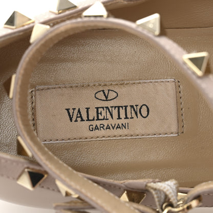 Valentino Garavani Patent Rockstud Cage Ballerina Flats 37 Poudre 8 of 10