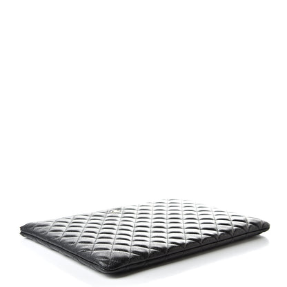 Chanel Caviar Quilted Large Cosmetic Case Black 4 of 8
