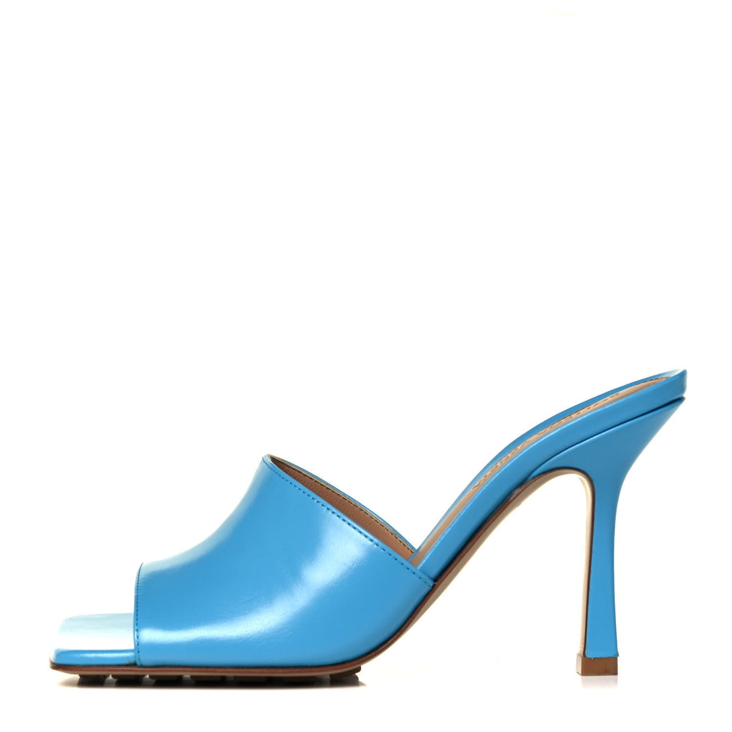 Lambskin Stretch Mule Sandals 35.5 Sky Blue