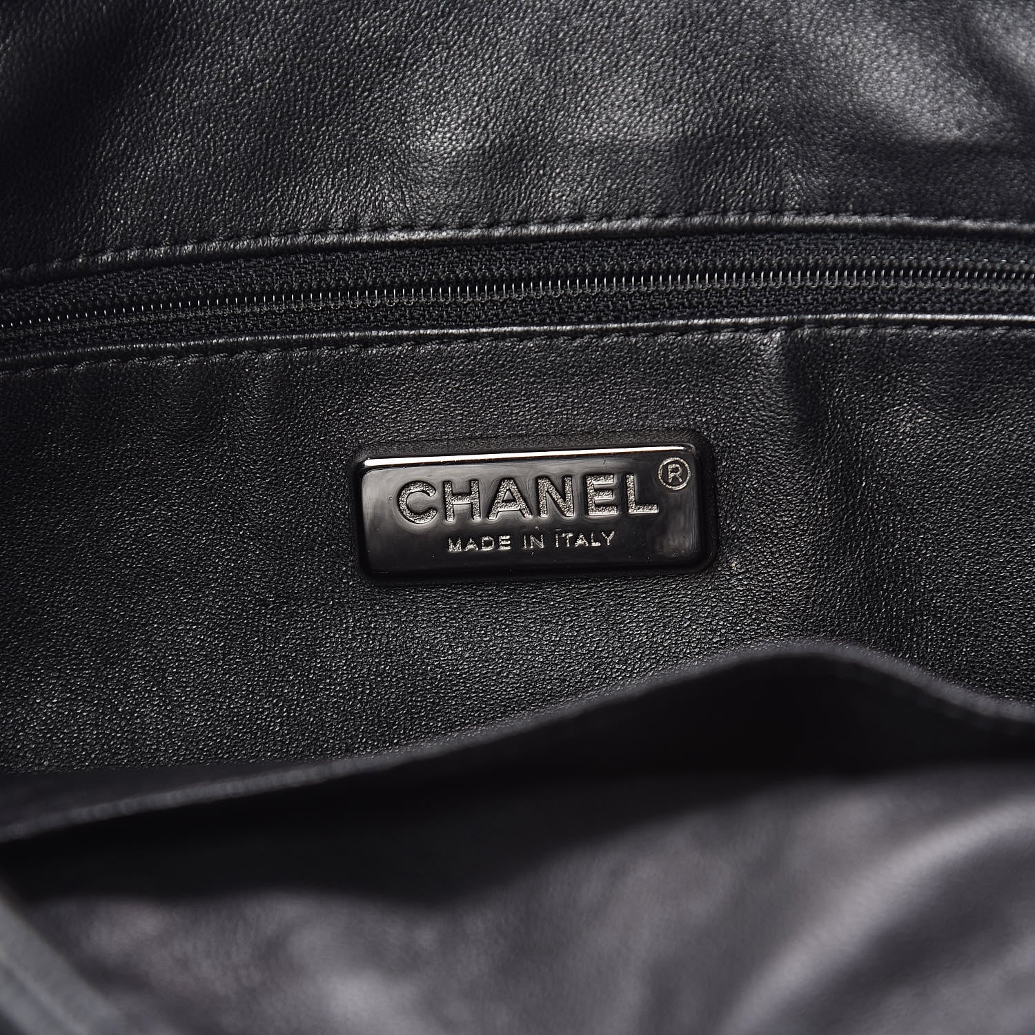Chanel Deerskin Luxe Ligne North South Tote Black 8 of 10