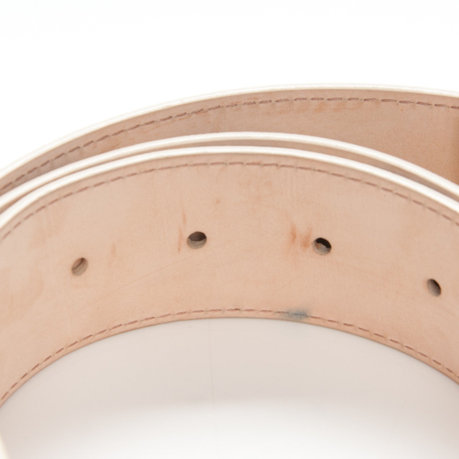 Louis Vuitton Damier Azur LV Initiales Belt 85 34 5 of 8