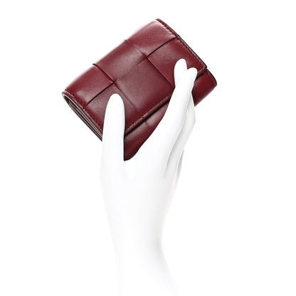 Bottega Veneta Nappa Maxi Intrecciato Compact Wallet Bordeaux 2 of 7