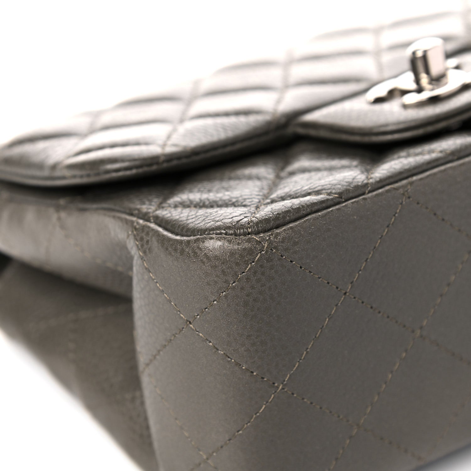 Chanel Caviar Quilted Mini Square Flap Dark Charcoal 9 of 17