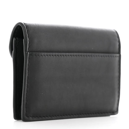 Christian Dior Ultra Matte Calfskin Saddle Card Holder Black 3 of 7