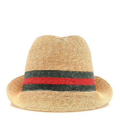 Gucci Abaca Straw Web Fedora Hat S 2 of 7