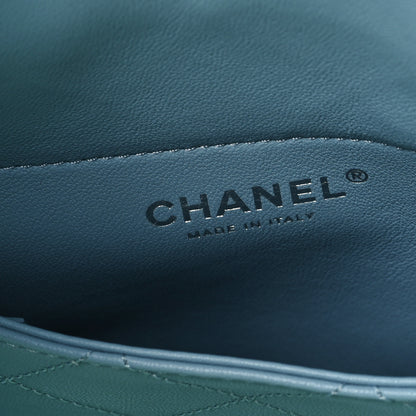 Chanel PVC Lambskin Stitched Medium Coco Splash Shopping Bag Blue Green Pink 7 of 11