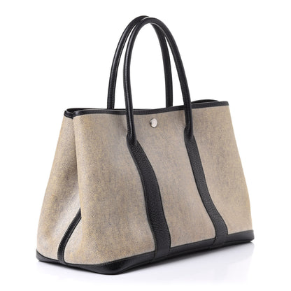 Hermes Buffle Skipper Toile Garden Party 36 MM Tote Black 2 of 4