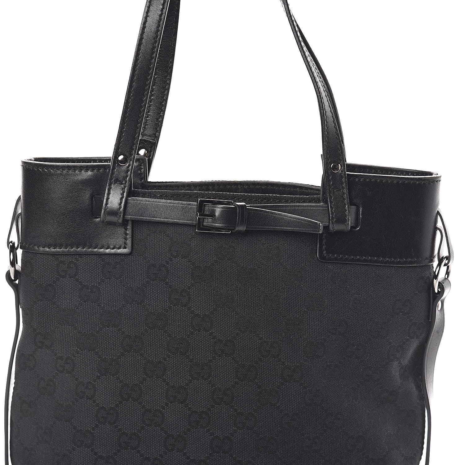 Gucci Monogram Small Bucket Tote Black 7 of 9