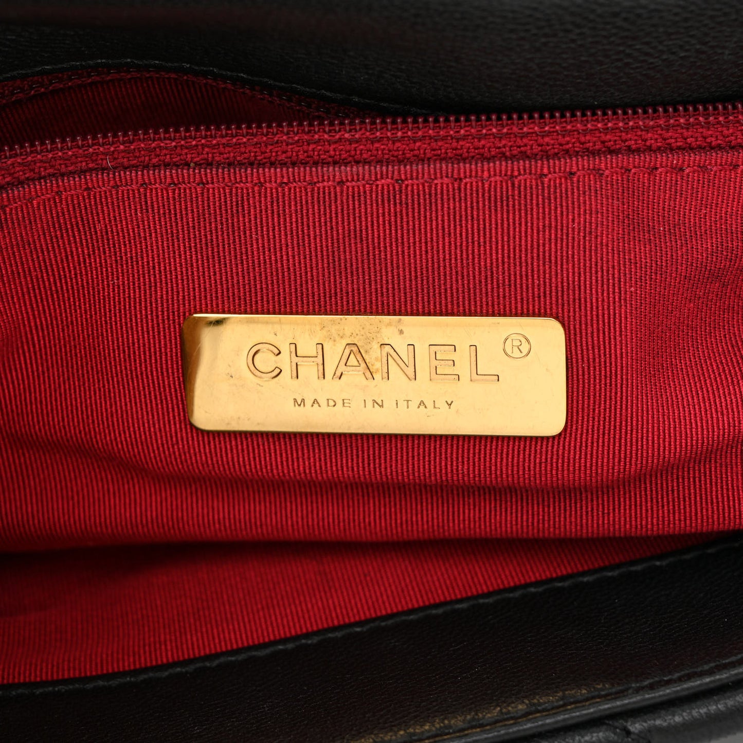 Shiny Goatskin Quilted Medium Chanel 19 Flap Black