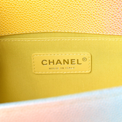 Chanel Caviar Quilted Medium Cuba Rainbow Boy Flap Multicolor 5 of 10