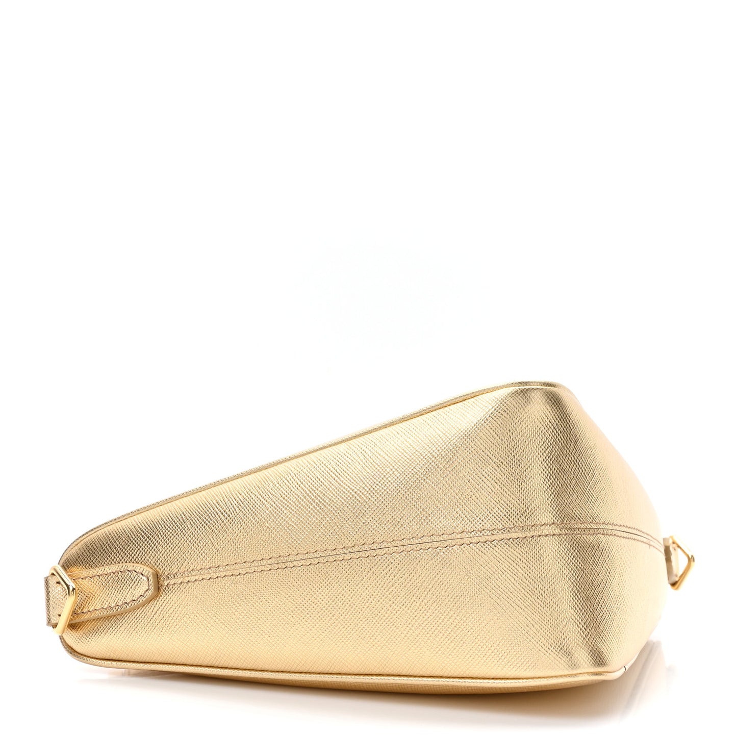 Saffiano Lux Triangle Shoulder Bag Platino