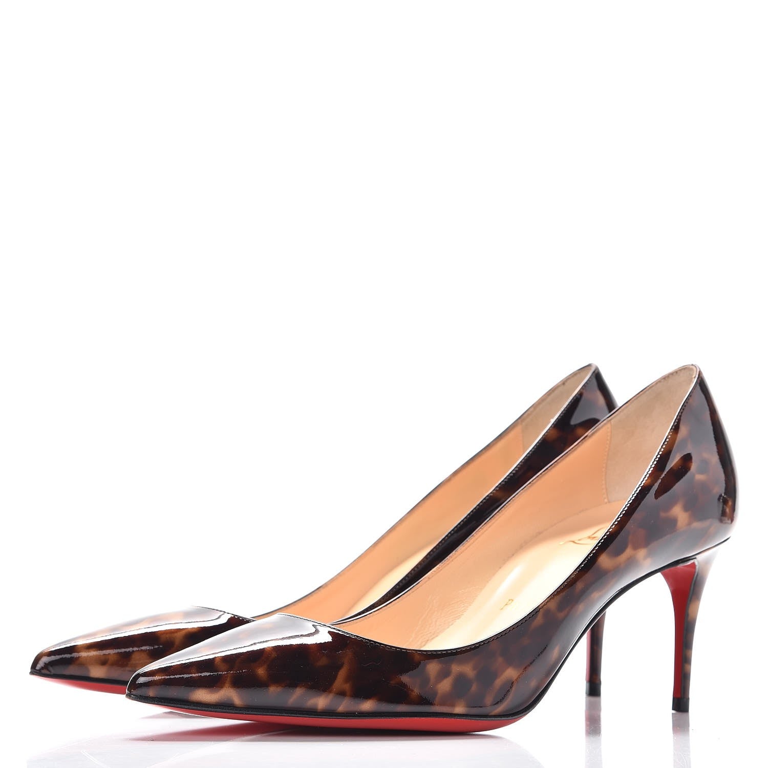 Louis Vuitton CHRISTIAN LOUBOUTIN Patent Tartaruga Decollete 554 70 Pumps 36 Testa Di Moro 3 of 8