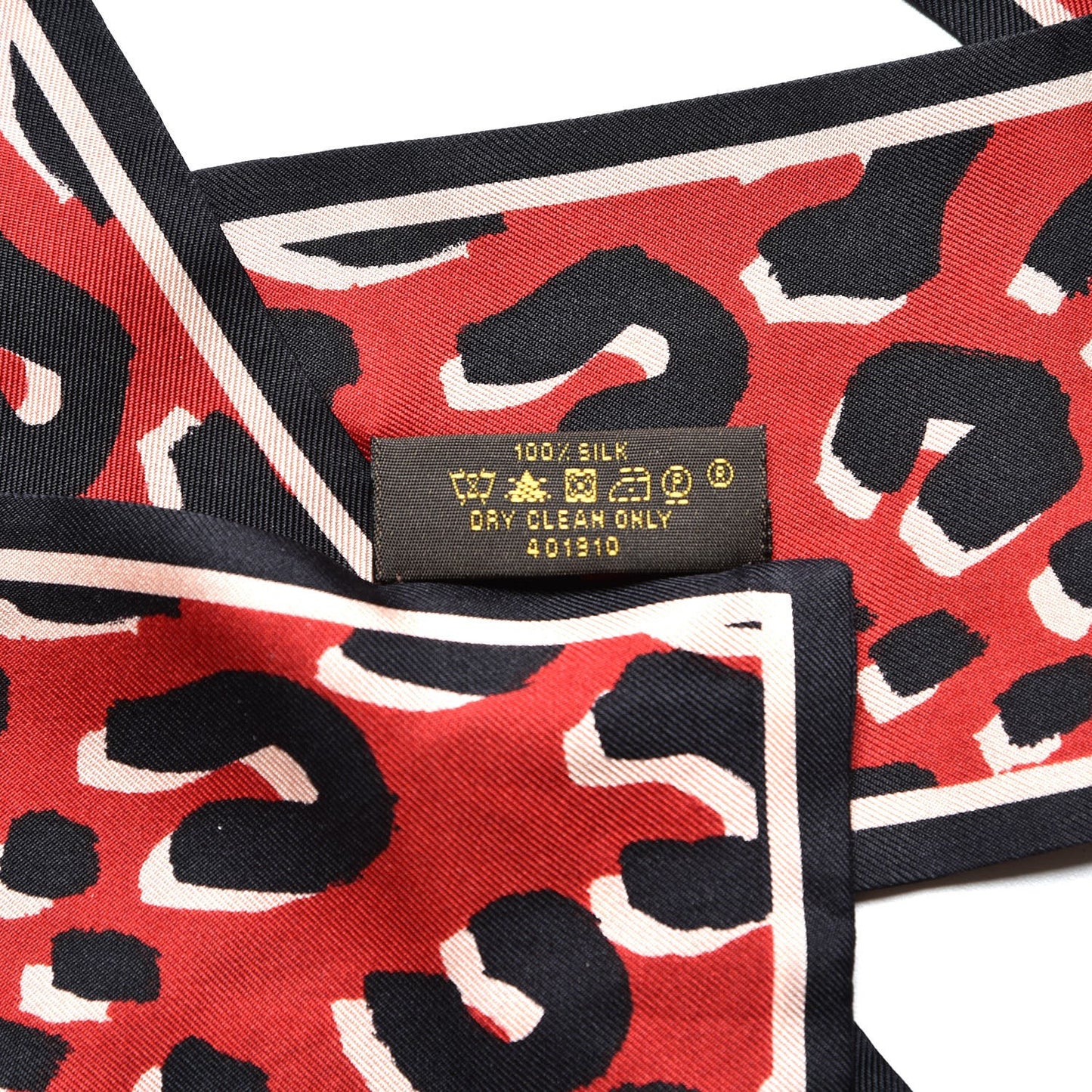 Silk Leopard Bandeau Rouge