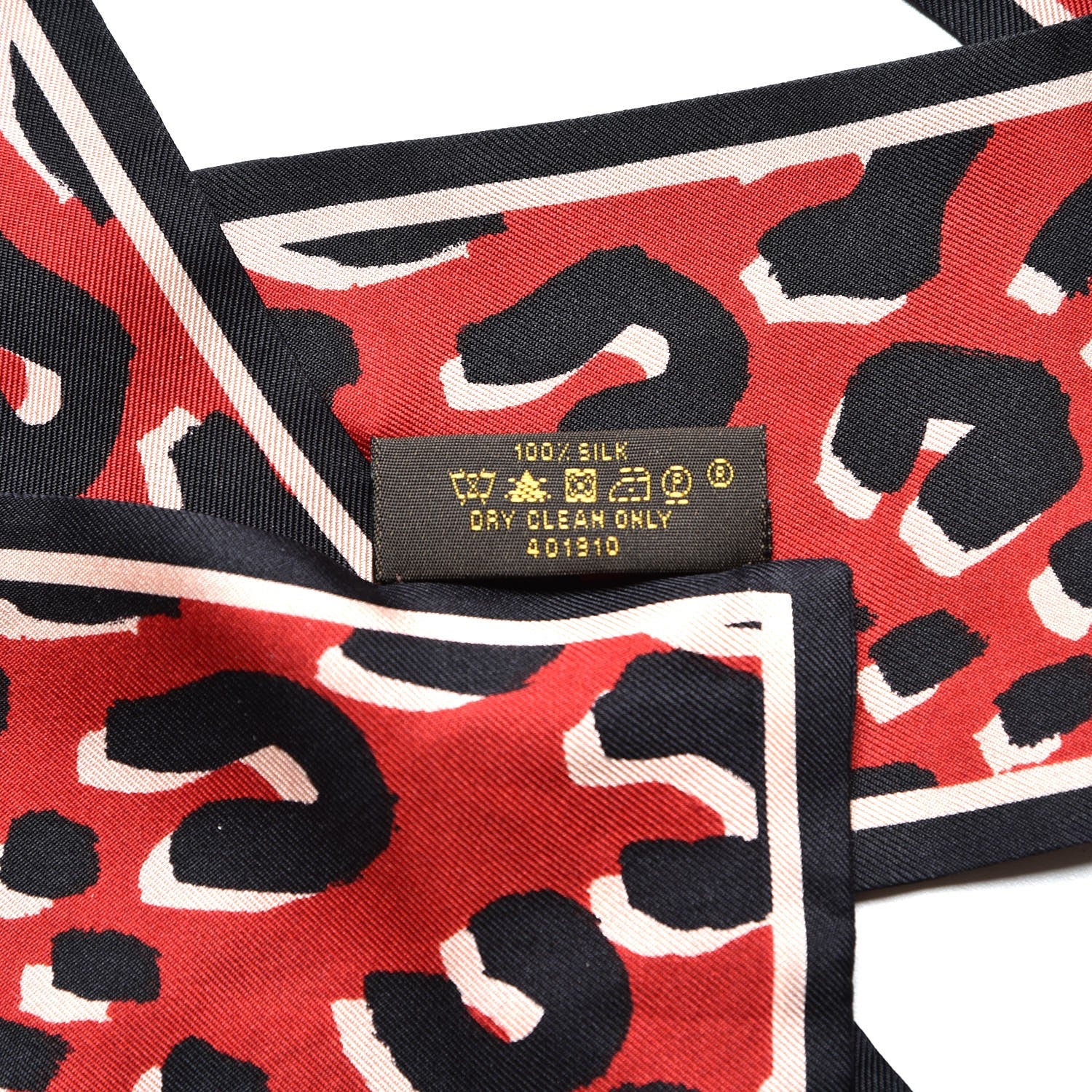 Louis Vuitton Silk Leopard Bandeau Rouge 5 of 5
