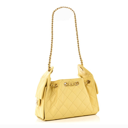 Chanel Caviar Quilted Mini Chanel 25 Handbag Yellow 3 of 11