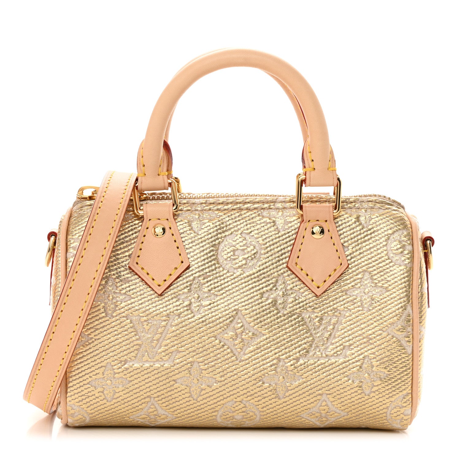 Louis Vuitton Monoglam Nano Speedy Beige 1 of 10