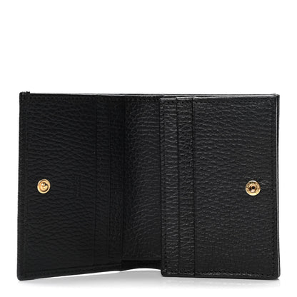 Gucci Pebbled Calfskin GG Marmont Card Case Black 4 of 4