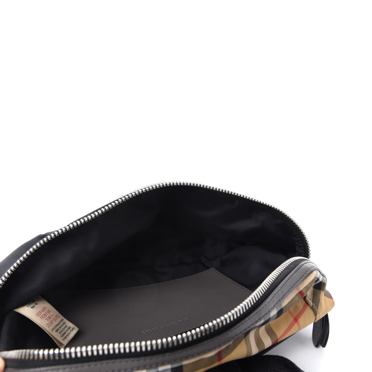 Burberry Nylon Vintage Check Bum Bag Archive Beige Black 5 of 12