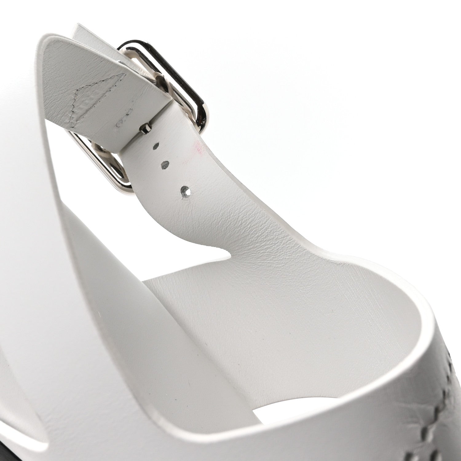 Hermes Calfskin Kola Sandals 37 White 8 of 8