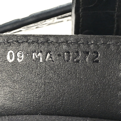 Christian Dior Calfskin Embossed Oblique Saddle Bag Black 7 of 10