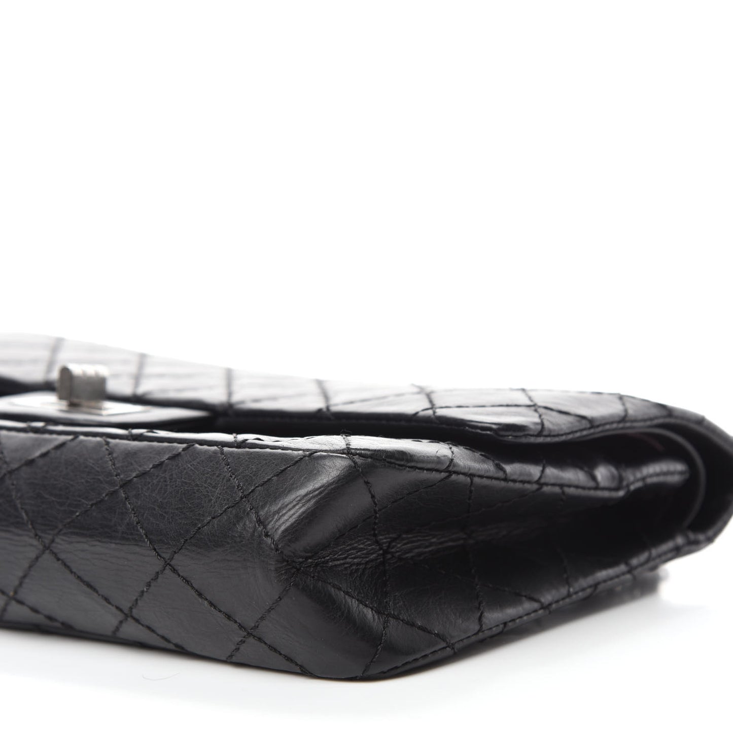 Aged Calfskin Quilted 2.55 Reissue 225 Flap Black