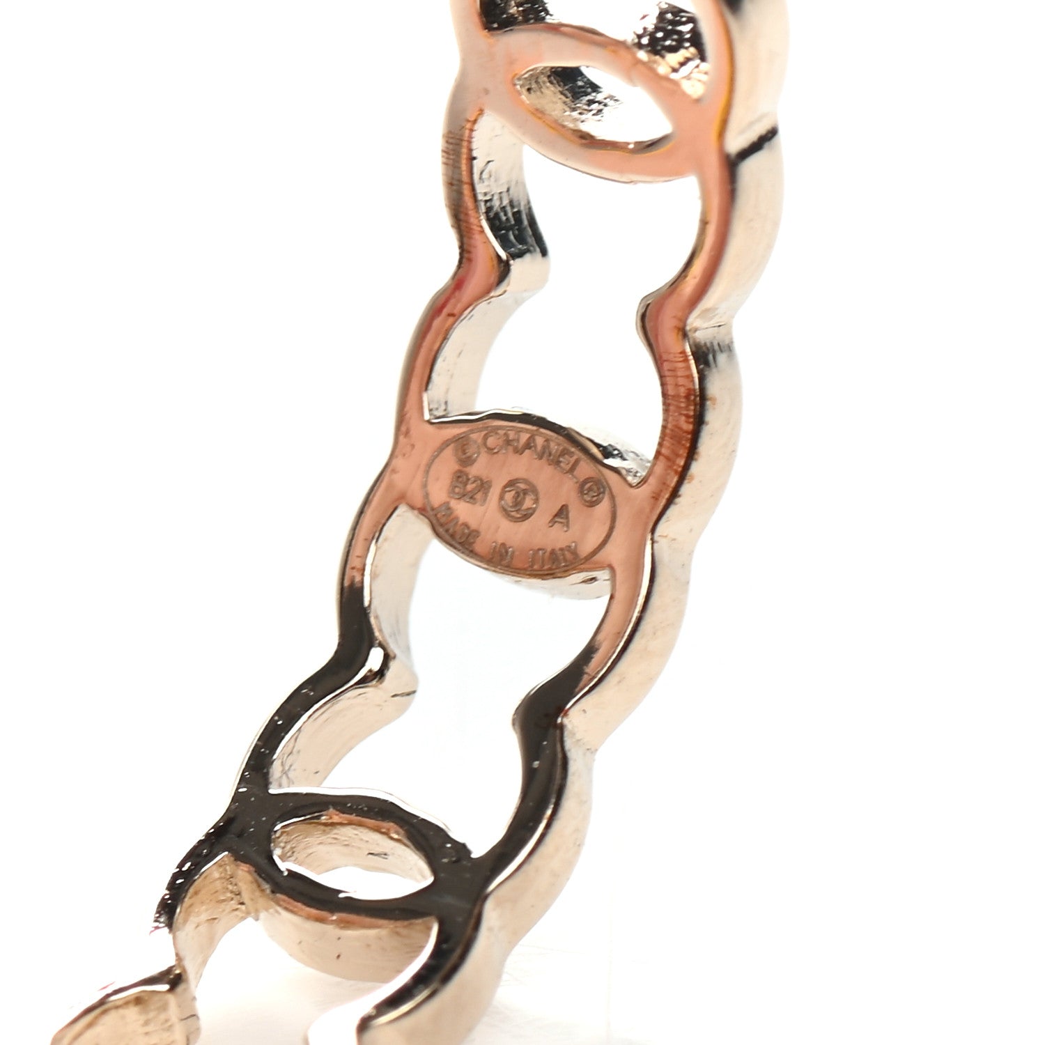 Chanel Metal CC Hoop Earrings Gold 4 of 4