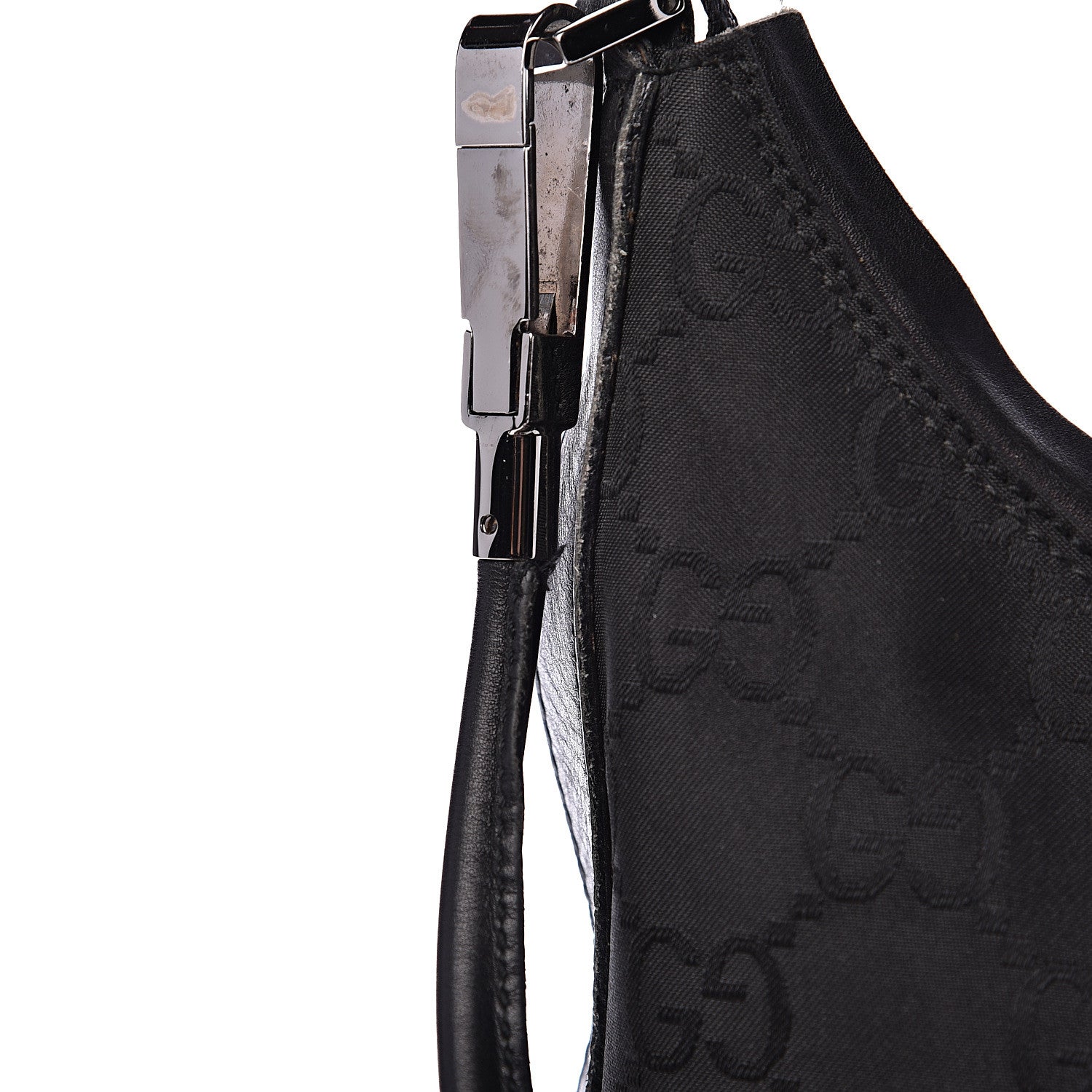 Gucci Nylon Monogram Small Hobo Black 13 of 15