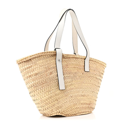 Loewe Raffia Medium Basket Tote Bag Natural White 3 of 10