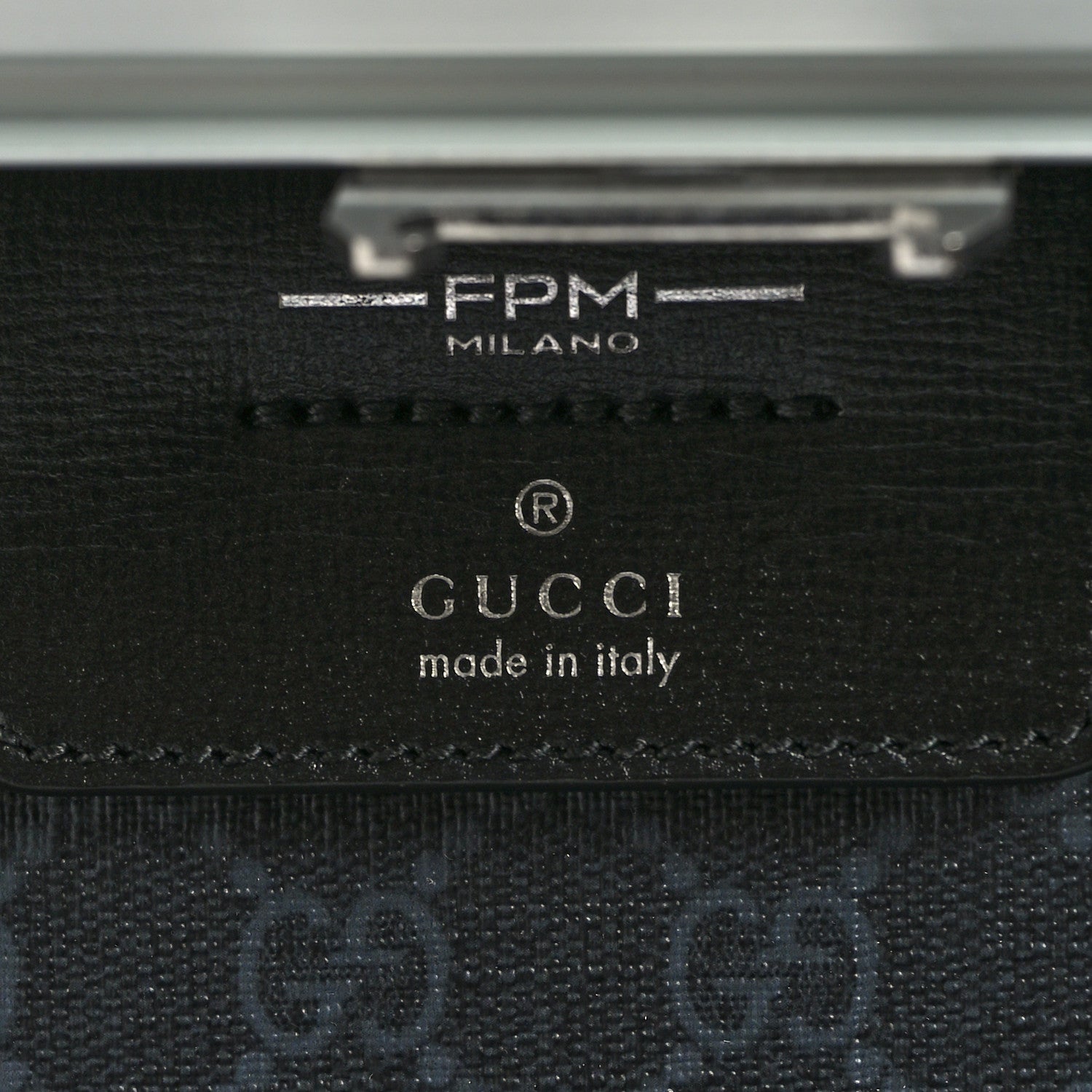 Gucci Aluminum GG Supreme Monogram Porter Cabin Plus Trolley Black 5 of 8
