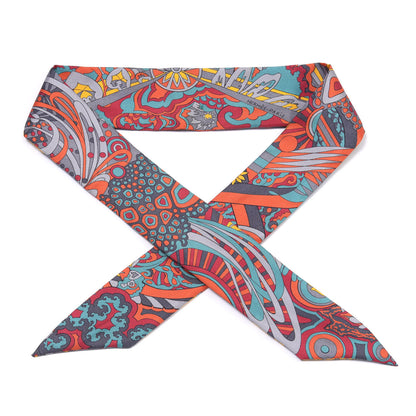 Hermes Silk L'Ivresse De l'Infini Twilly Rouge Violet Vert 1 of 4