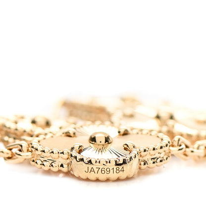 Van Cleef & Arpels 18K Yellow Gold 5 Motifs Guilloche Vintage Alhambra Bracelet 4 of 6