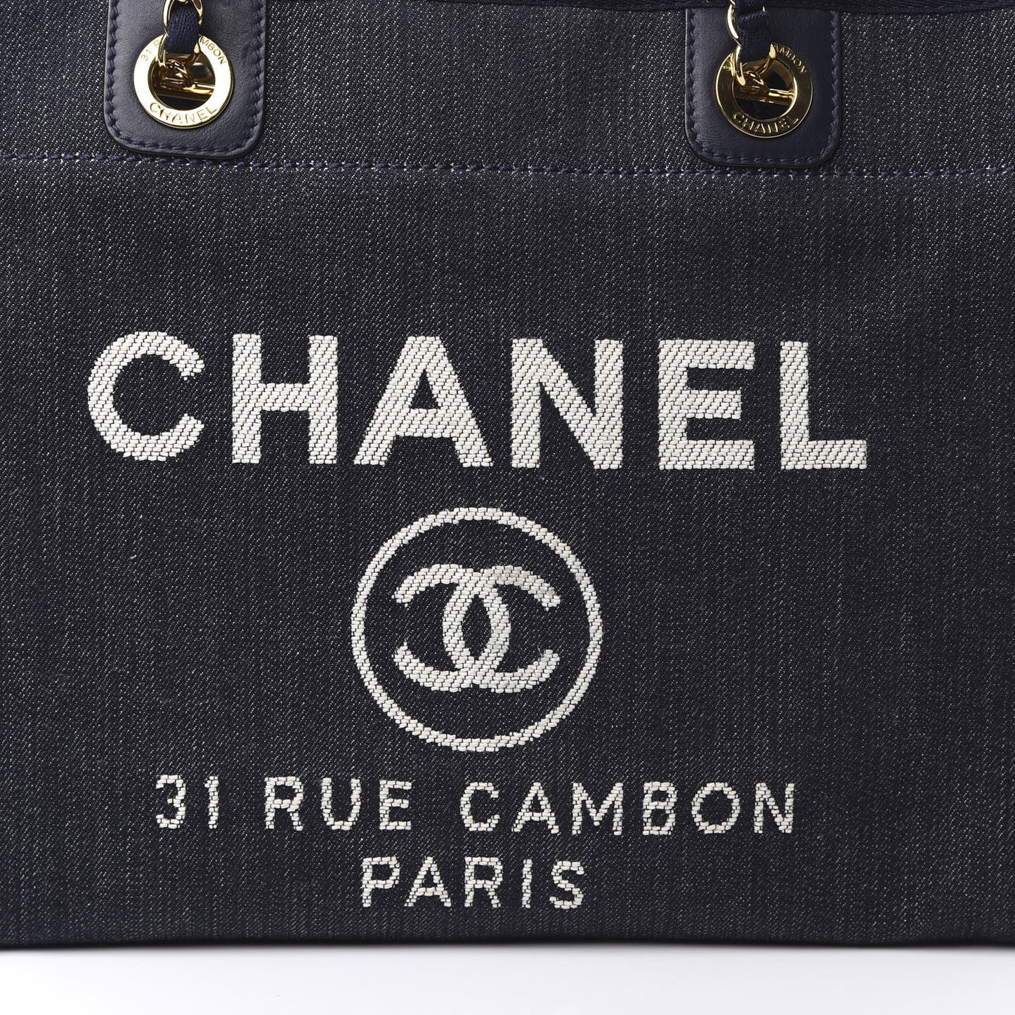 Denim Small Deauville Tote Dark Blue