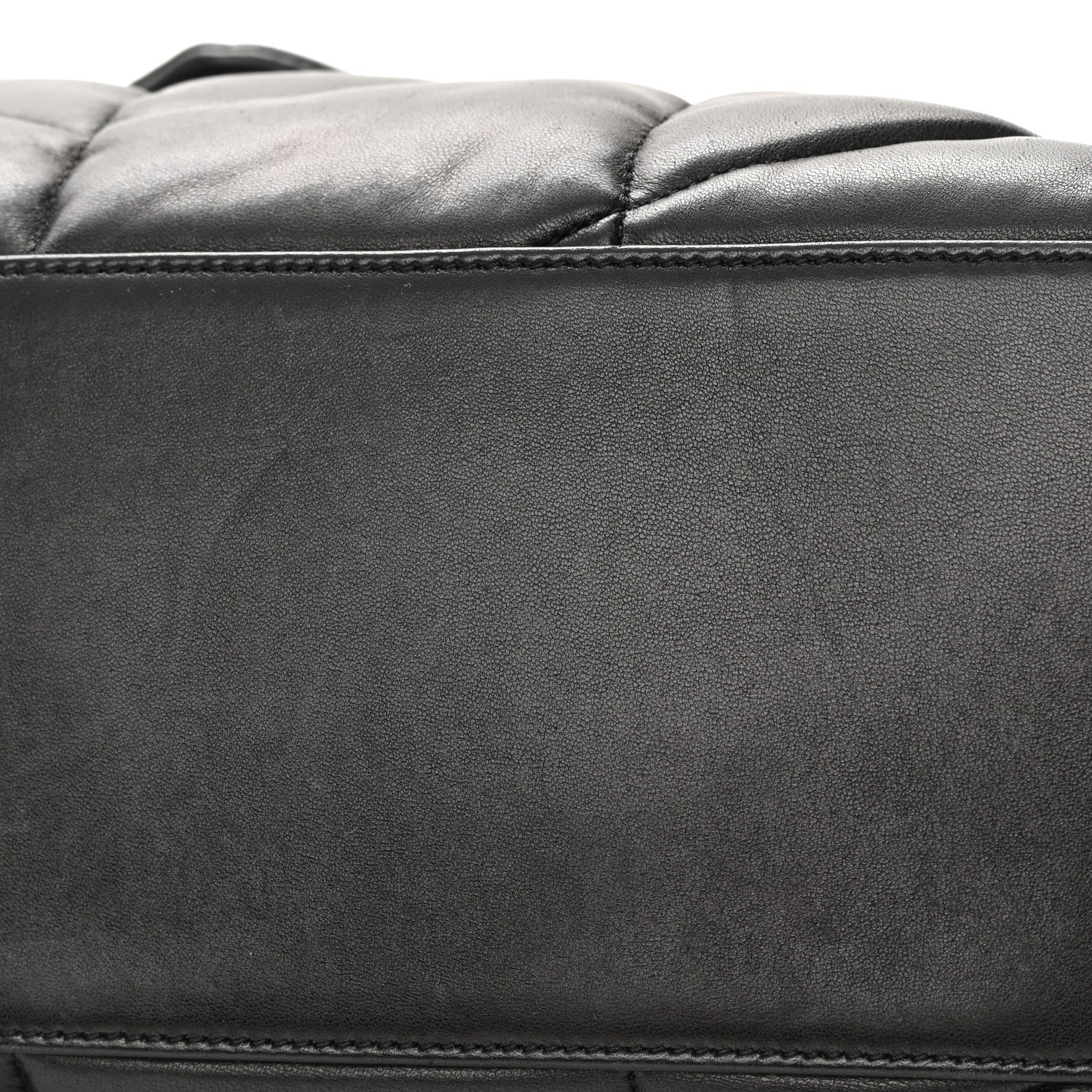 Saint Laurent Lambskin Quilted Monogram Monochrome Medium Loulou Puffer Chain Satchel Black 12 of 14