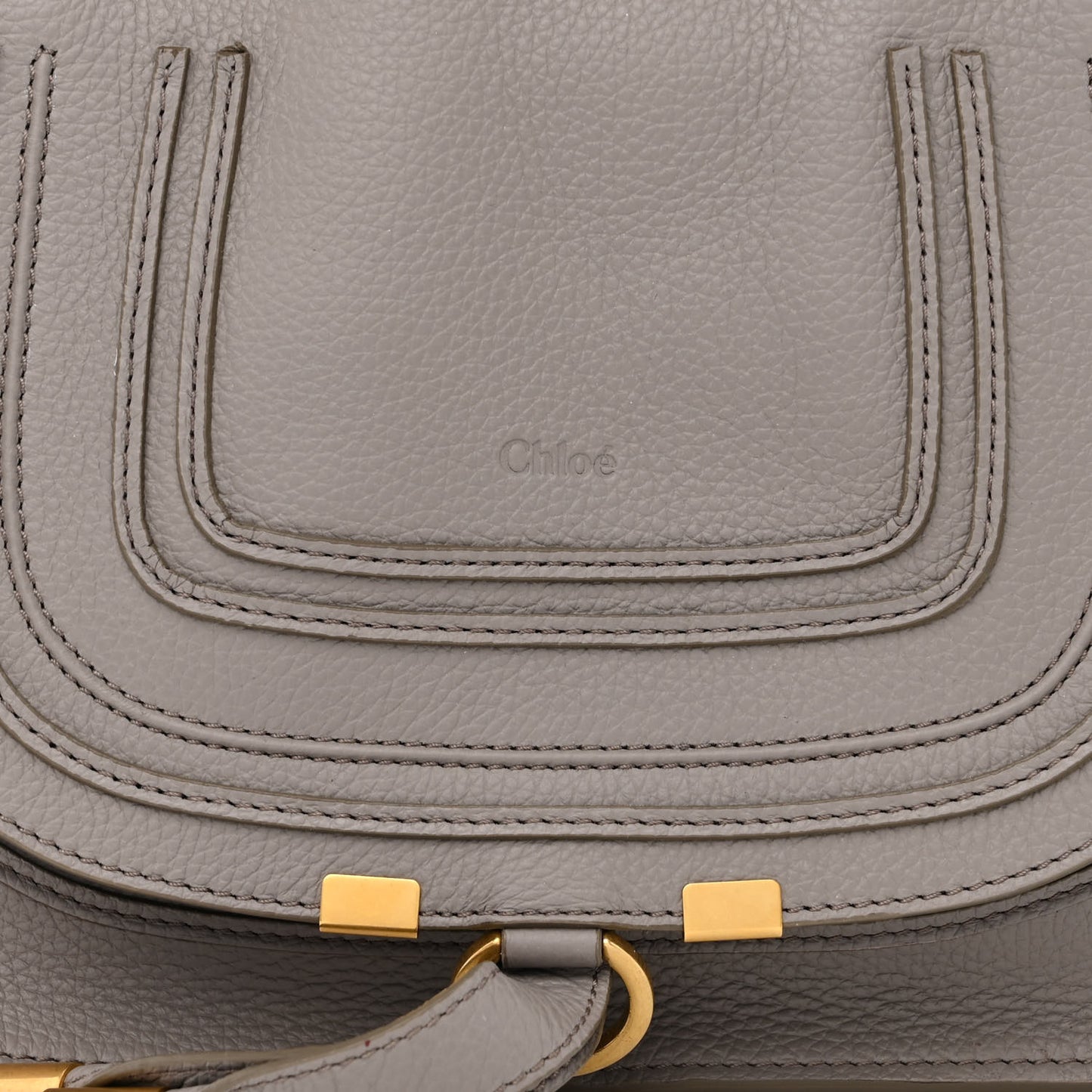 Calfskin Small Marcie Satchel Cashmere Grey