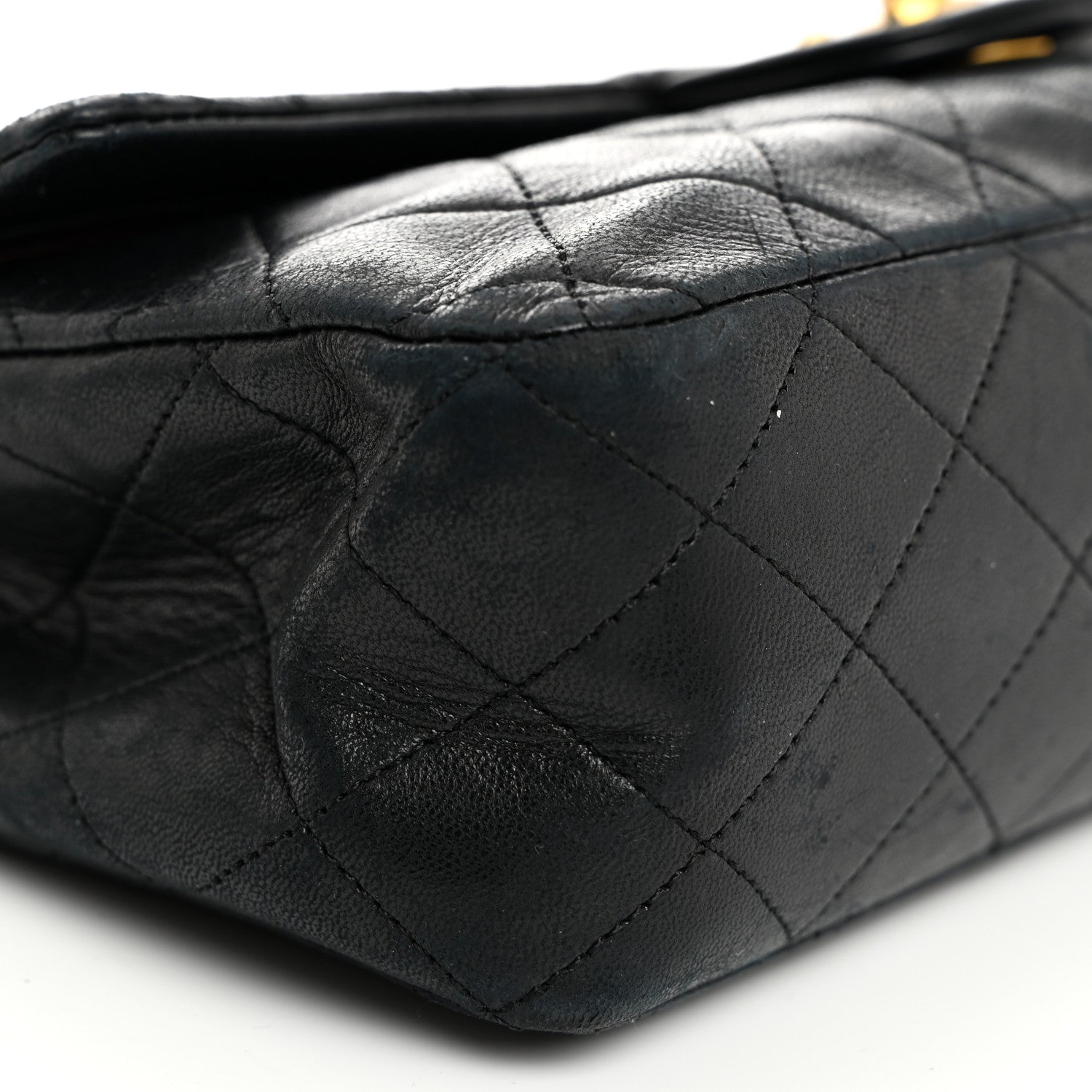 Chanel Lambskin Quilted Medium Double Flap Black 9 of 15