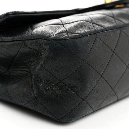 Chanel Lambskin Quilted Medium Double Flap Black 9 of 15