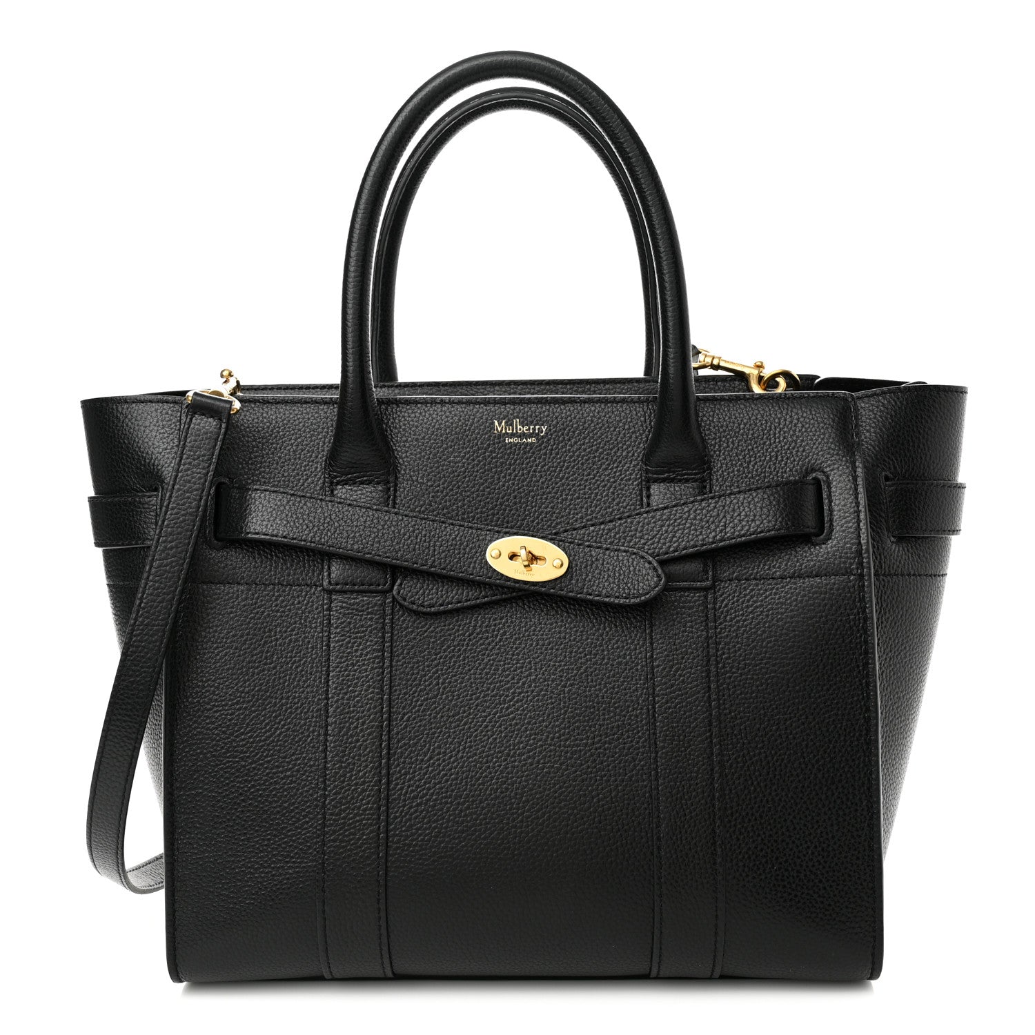 Mulberry Small Classic Grain Small Zipped Bayswater Black 1 of 11