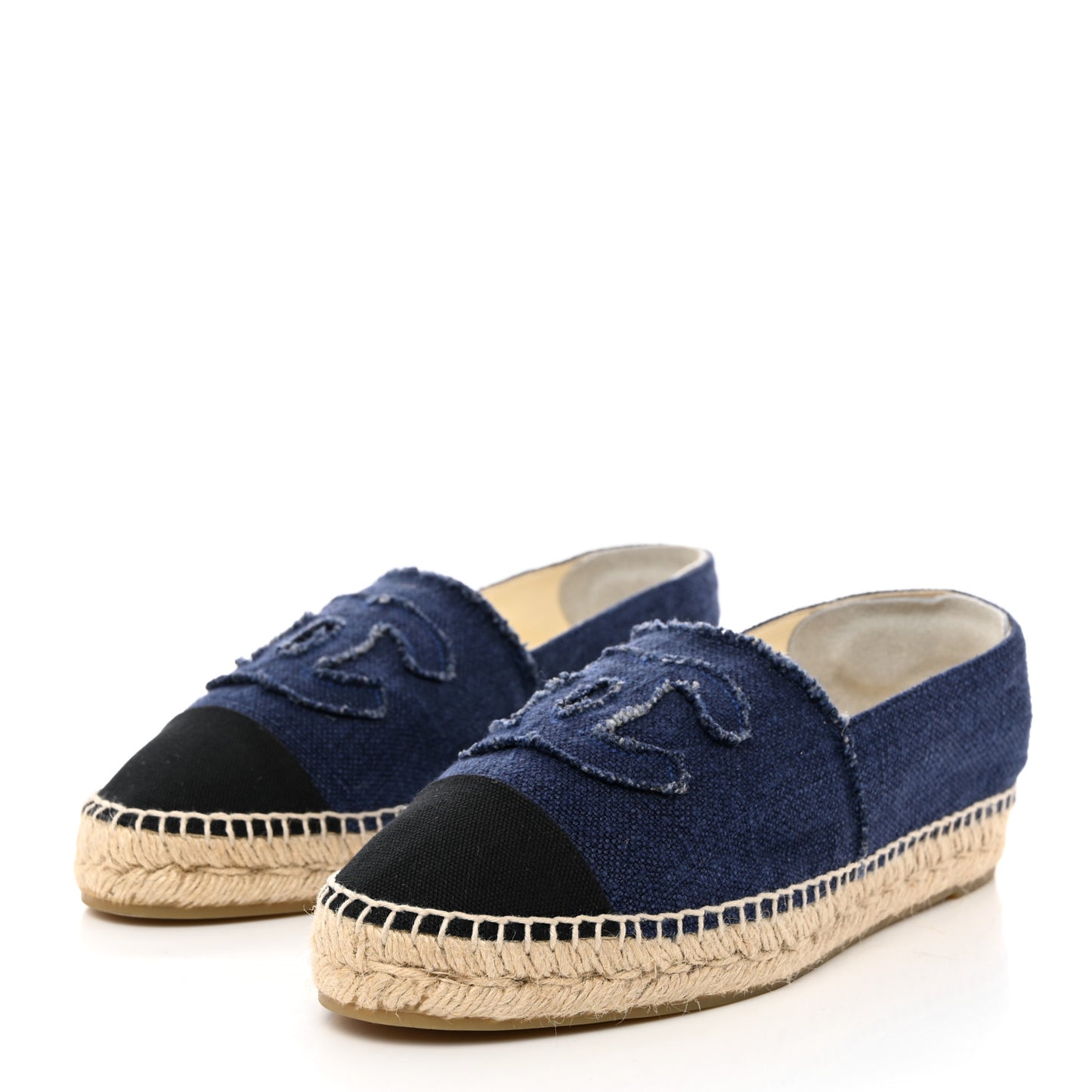 Denim Toile CC Espadrilles 41 Navy Black