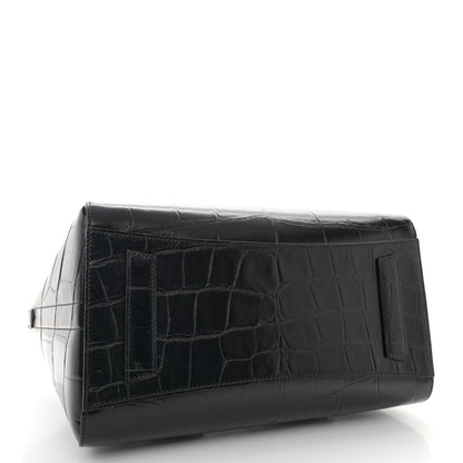 Givenchy Calfskin Crocodile Embossed Medium Lock Antigona Black 4 of 12