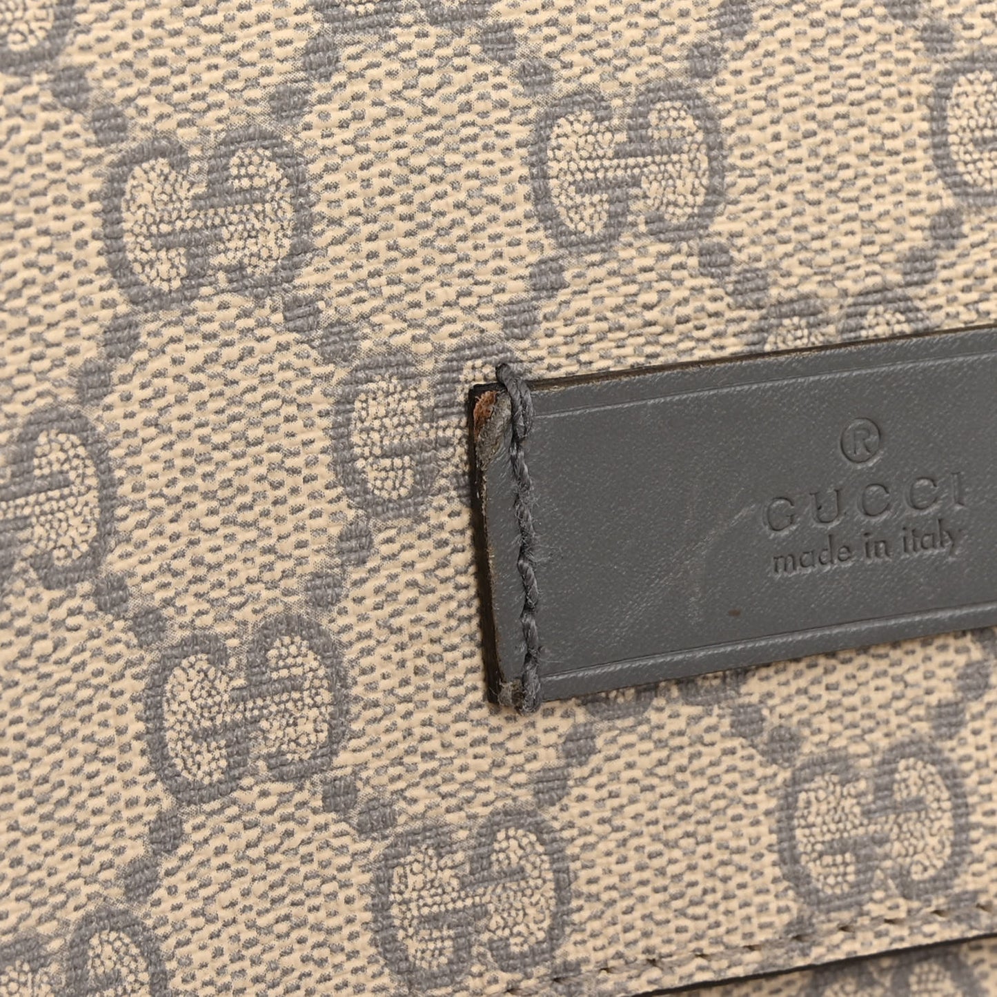 GG Plus Monogram Messenger Diaper Bag Ecru Grigio