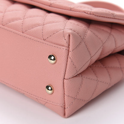 Chanel Caviar Quilted Mini Coco Handle Flap Pink 7 of 11