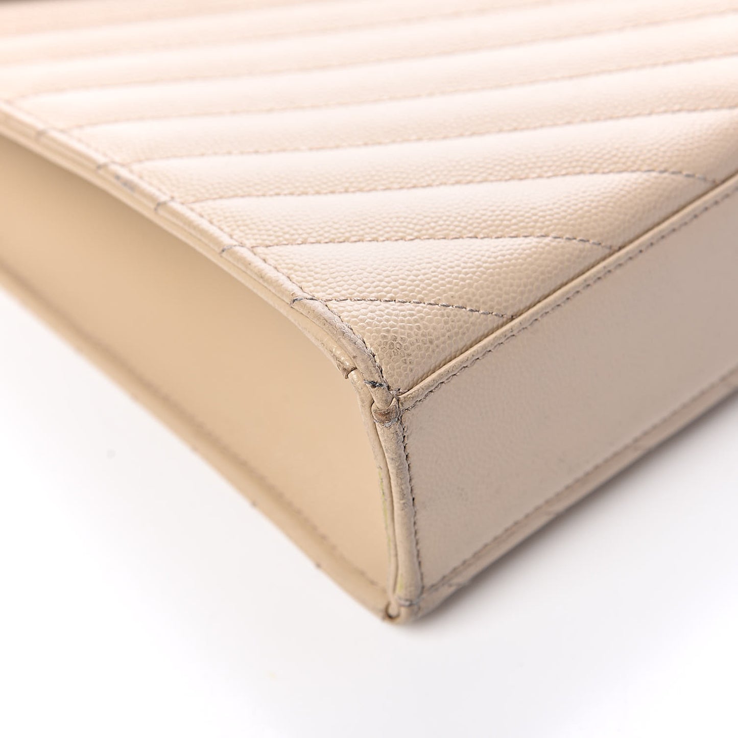 Grain De Poudre Matelasse Chevron Large Monogram Satchel Nude Powder