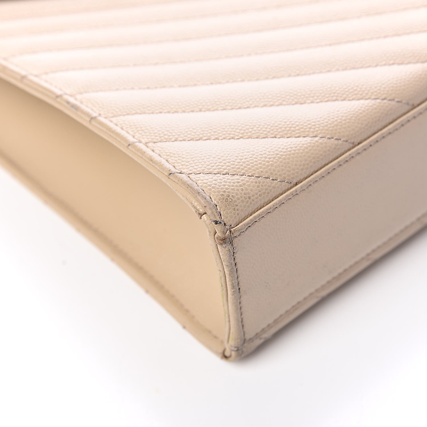 Saint Laurent Grain De Poudre Matelasse Chevron Large Monogram Satchel Nude Powder 12 of 18